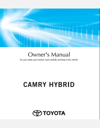 toyota camry hybrid 2022 2023 2024 owners manual in english